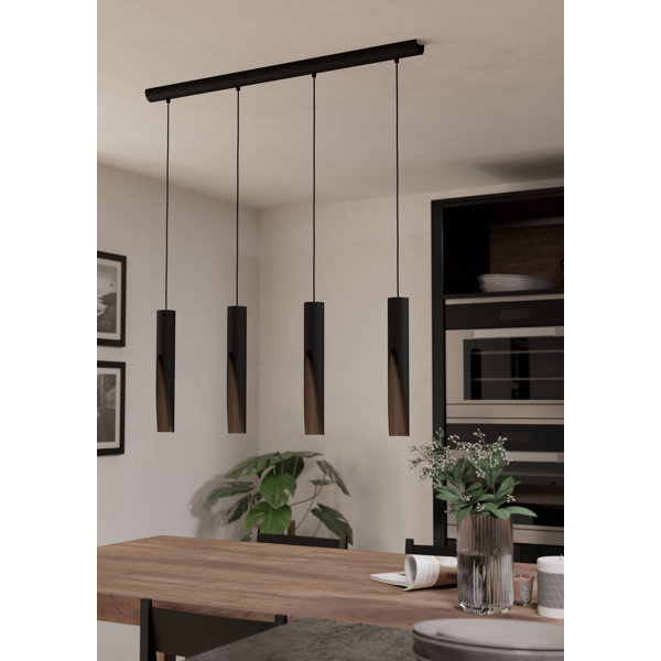 Eglo 4 Light Matte Black LED Pendant Wayfair.co.uk